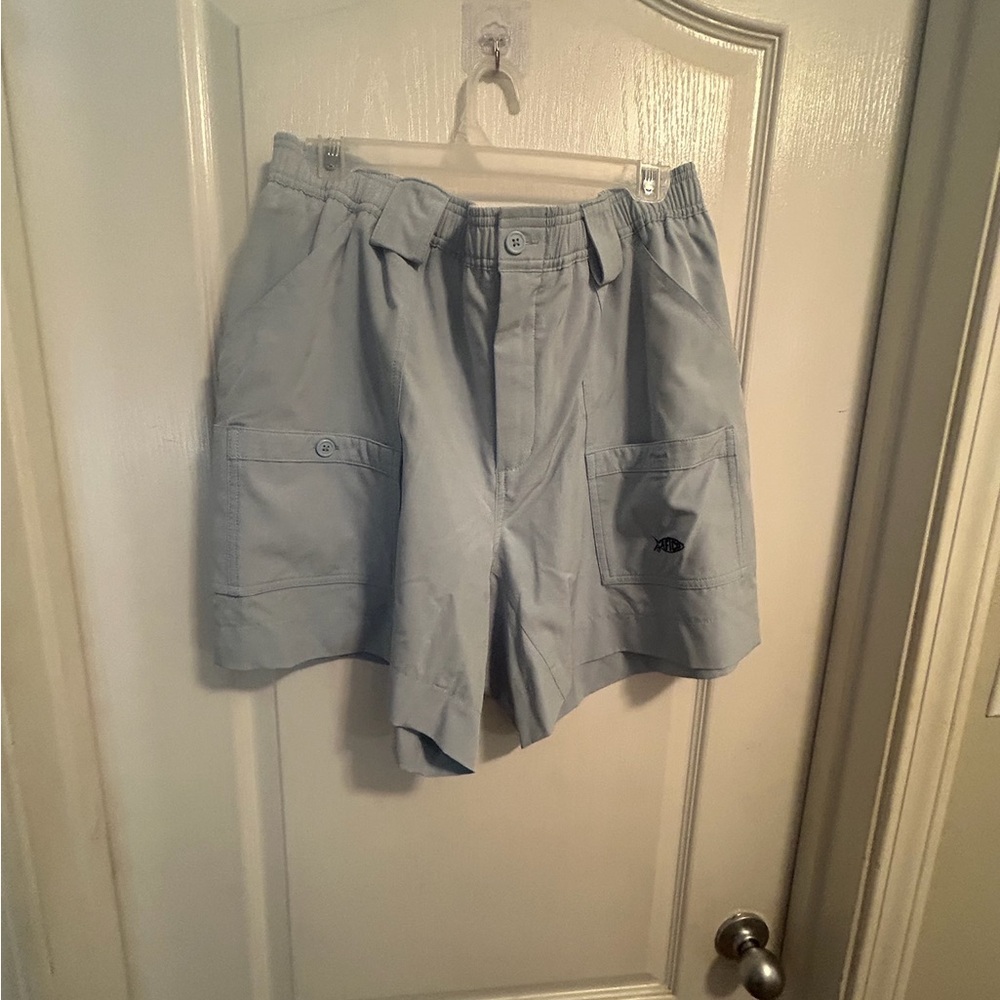AFTCO light blue Cargo Shorts with Elastic Waistband